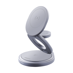 Беспроводное зарядное устройство Deppa 3в1 MagSafe Rotation QI складная Графит