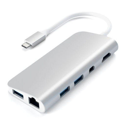 USB адаптер Satechi Aluminum Type-C Multimedia Adapter Silver ( Серебристый)
