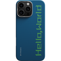 Чехол Pitaka Tactile Woven для iPhone 16 Pro (Hello World)