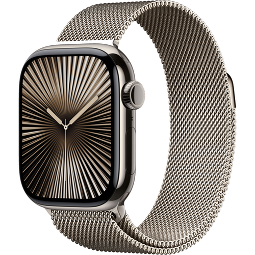 Смарт-часы Apple Watch Series 10 (GPS+Cellular) 42mm Natural Titanium Case with Natural Milanese Loop (Титановый)