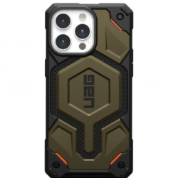 Полиуретановый чехол UAG Monarch Pro MagSafe для iPhone 15 Pro Kevlar Element Green (Зеленый)
