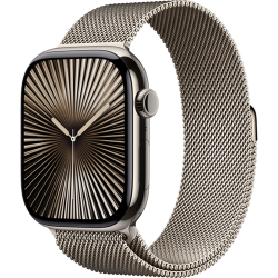 Смарт-часы Apple Watch Series 10 (GPS+Cellular) 46mm Natural Titanium Case with Natural Milanese Loop (Титановый)