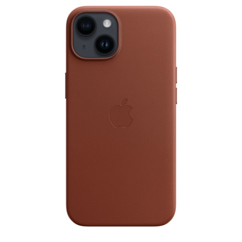 Чехол Apple для iPhone 14 Plus Leather Case with MagSafe - Umber (Коричневый)