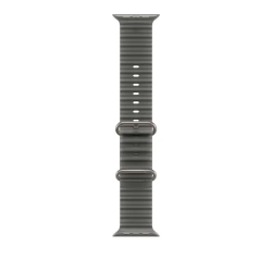 Ремешок для Apple Watch Ultra 49mm Translucent Black Ocean Band - Natural Titanium Finish (Полупрозрачный черный)