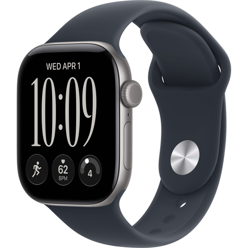 Смарт-часы Apple Watch Series 12 (GPS) 42mm Space Gray Aluminum Case with Navy Blue Sport Band (Серый космос)