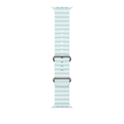 Ремешок для Apple Watch Ultra 49mm Ice Blue Ocean Band - Natural Titanium Finish (Голубой)