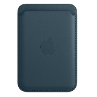 Кожаный чехол-бумажник MagSafe Baltic Blue (Балтийский синий) для iPhone 12 gen.