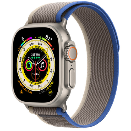 Смарт-часы Apple Watch Ultra 49mm Titanium Case with Trail Loop Blue/Gray (Синий/Серый)