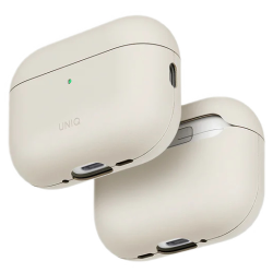 Кожаный чехол UNIQ Lyden Vex Leatherette для Airpods Pro 3 Clay (Серый)