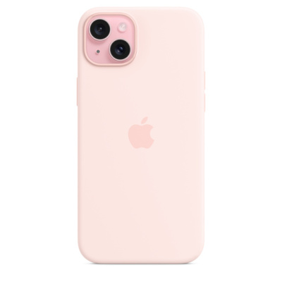 Силиконовый чехол Apple для iPhone 15 Plus Silicone Case with MagSafe - Light Pink (Розовый)