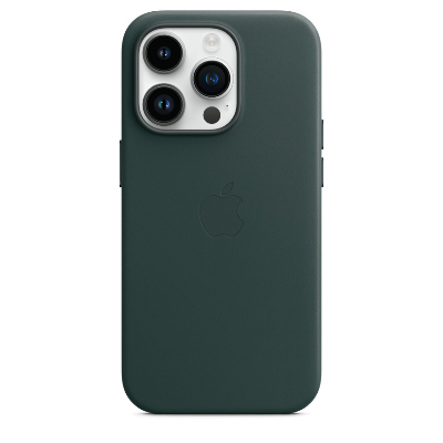 Чехол Apple для iPhone 14 Pro Leather Case with MagSafe - Forest Green (Зелёный)