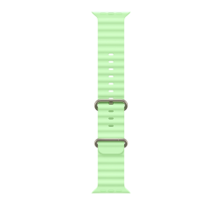 Ремешок для Apple Watch Ultra 49mm Neon Green Ocean Band - Natural Titanium Finish (Зеленый)