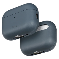 Кожаный чехол UNIQ Lyden Vex Leatherette для Airpods Pro 3 Ash Blue (Синий)