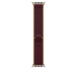 Ремешок для Apple Watch Ultra 49mm Burgundy Trail Loop - M/L - Natural Titanium Finish (Коричневый)
