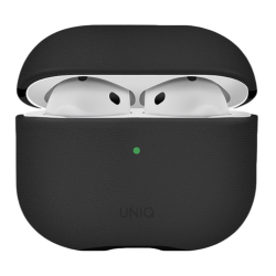 Чехол из искусственной кожи Uniq LYDEN DS для AirPods 4, цвет черный (BLACK)