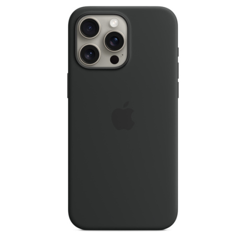 Силиконовый чехол Apple для iPhone 15 Pro Max Silicone Case with MagSafe - Black (Черный)