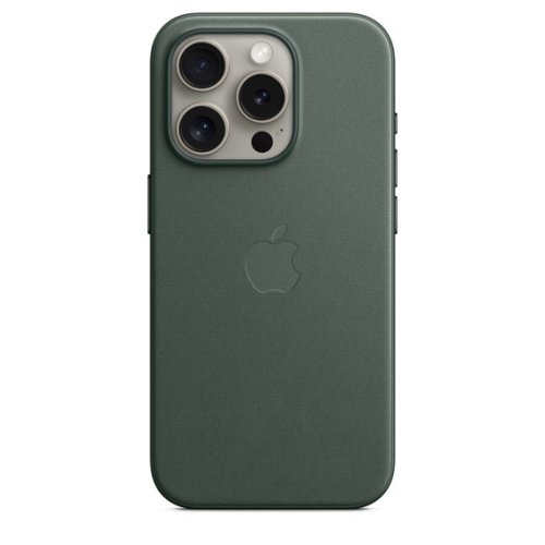 Тканевый чехол Apple для iPhone 15 Pro FineWoven Case with MagSafe - Evergreen (Зеленый)