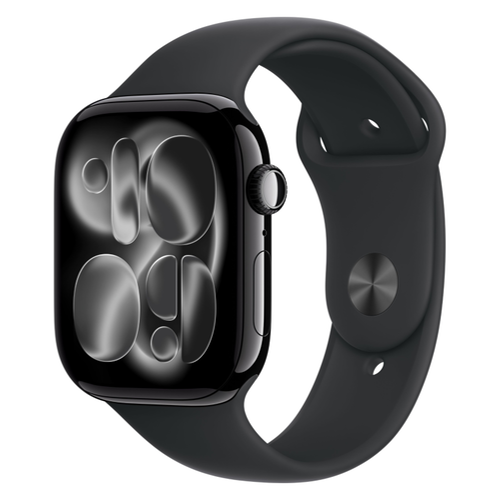 Смарт-часы Apple Watch Series 11 (GPS) 46mm Jet Black Aluminum Case with Black Sport Band (Черный)
