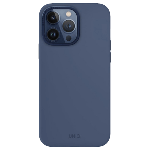 Силиконовый чехол Uniq Lino Hue MagSafe для iPhone 15 Pro Max Blue (Синий)