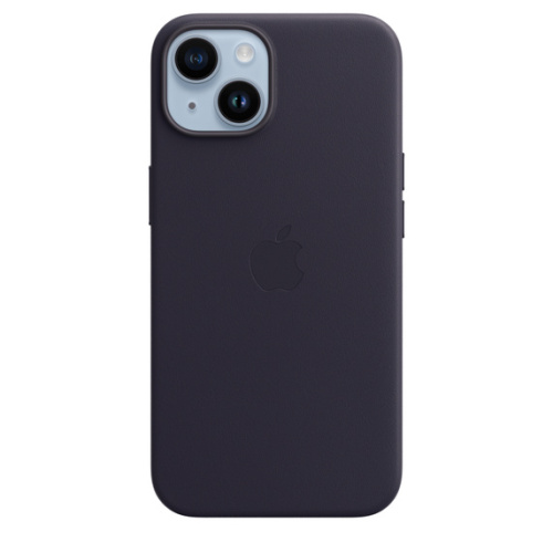 Чехол Apple для iPhone 14 Leather Case with MagSafe - Ink (Фиолетовый)
