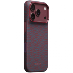 Чехол Pitaka (Argyle) Ultra-Slim Case для iPhone 18 Pro (Blue's Red)