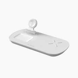 Беспроводное зарядное устройство Deppa 3в1 Magsafe 17.5W Белая
