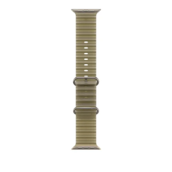 Ремешок для Apple Watch Ultra 49mm Translucent Kelp Ocean Band - Natural Titanium Finish (Полупрозрачный болотный)