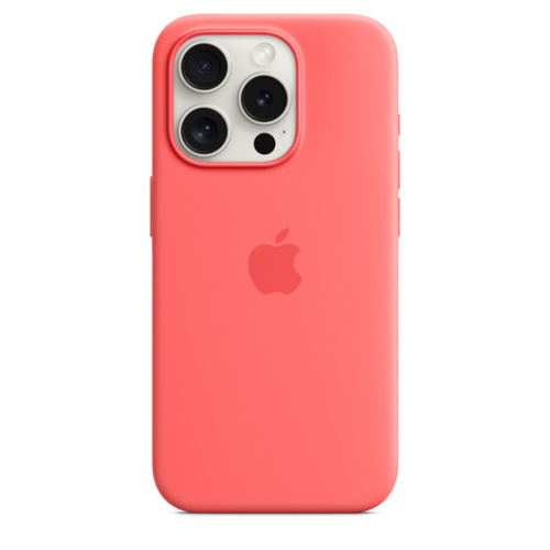 Силиконовый чехол Apple для iPhone 15 Pro Silicone Case with MagSafe - Guava (Гуава)