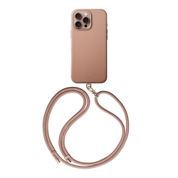 Чехол из искусственной кожи для iPhone 16 Pro UNIQ COEHL MUSE MagSafe Dusty Nude