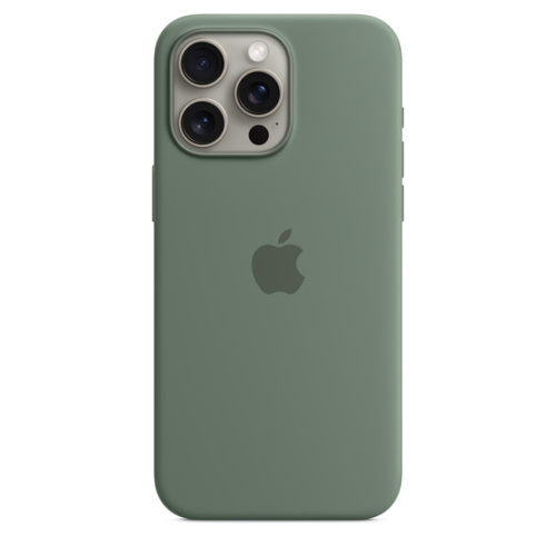 Силиконовый чехол Apple для iPhone 15 Pro Max Silicone Case with MagSafe - Cypress (Зеленый)