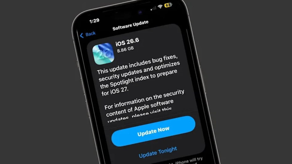 iOS 26.6 уже есть в настройках. Потратьте немного времени и загрузите