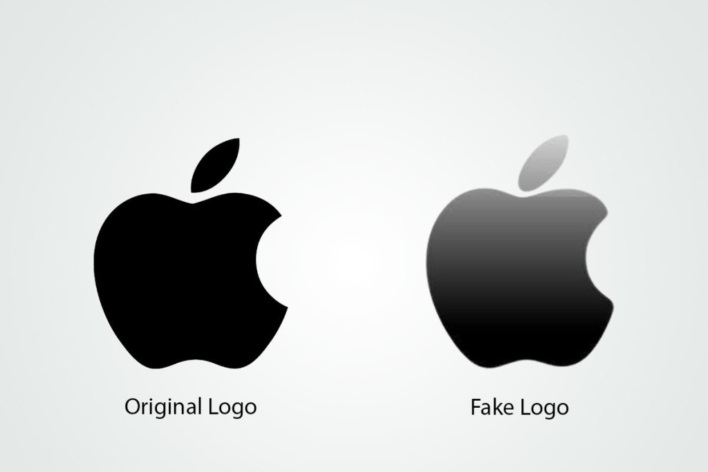Оригинальное и фейковое лого