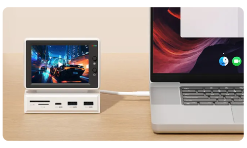 USB адаптер Hagibis Mini Monitor 6в1 с функцией монитора 3,5