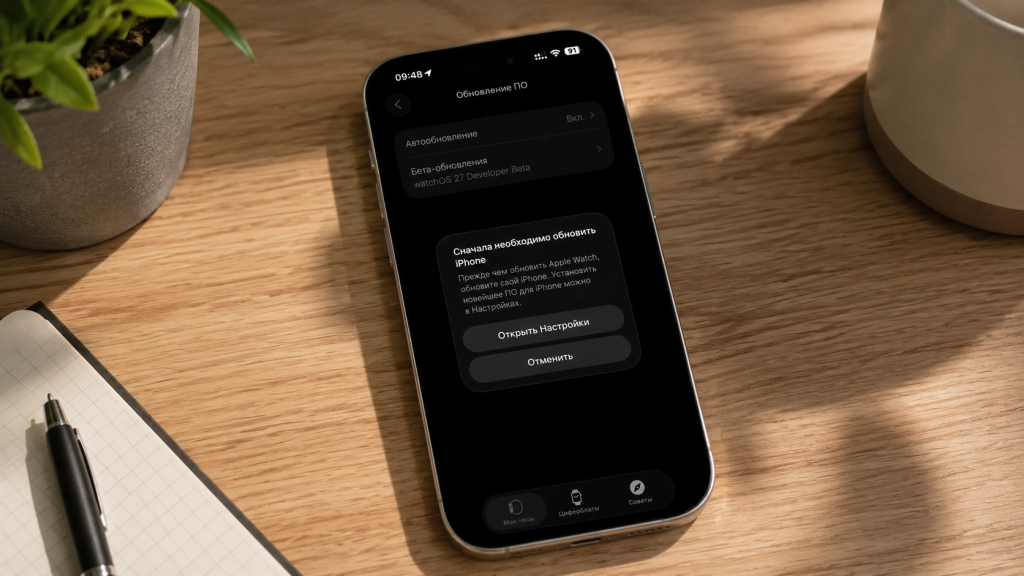 Установить новую watchOS 27 легко