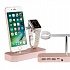 Док-станция COTEetCI MFI Hub Dock для Apple Watch и iPhone (Rose Gold)